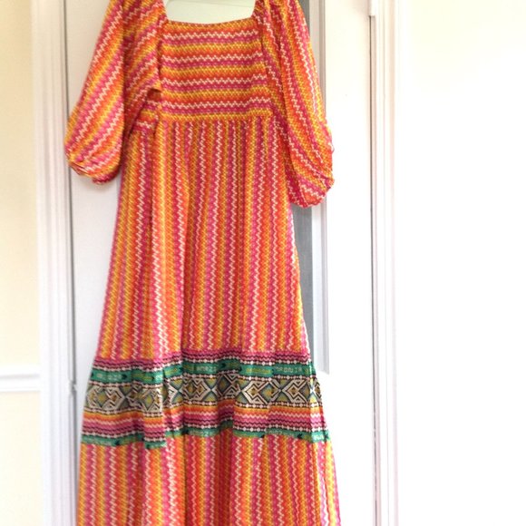 FARM Rio + Yawanawa Embroidered Banana Da Terra Maxi Dress - Picture 11 of 15